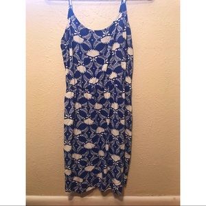 Blue and White Pattern Dress